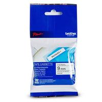 Brother - MK221 Ruban non laminé authentique pour étiqueteuses P-touch - 9 mm de largeur x 8 m de longueur - blanc avec texte noir-Ruban non laminé série M blanc avec texte noir de 9 mm
