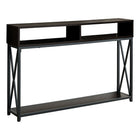 Monarch Specialties - 3574 Table D'Appoint 48 po L - Console D'entrée Espresso/Noir-Surface d'aspect bois fini brun foncé