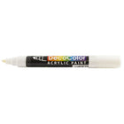 JAM Paper - Marqueur à peinture acrylique - Pointe biseautée - Blanc (526315WH)-Marqueur à peinture blanc
