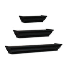 Nexxt – Tablettes murales Madison, ensemble de 3, profondeur de 4,75 po, longueur de 12, 16 et 24 po, noir-Ensemble de 3 tablettes profilées