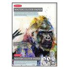 Derwent – Bloc de papier aquarelle A4, 8 po x 11 po, 12 feuilles (2301970)-Papier épais blanc conçu pour une utilisation avec les crayons solubles dans l'eau