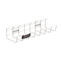 ShoppingAll - Chemin de câbles sous le bureau - Blanc-Rack Large Et Spacieux:Profitez de notre espace de rangement de 120 mm x 420 mm qui garde les câbles et multiprises hors de vue pour un poste de travail sans encombrement
