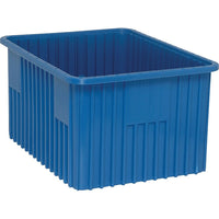 Quantum Storage Systems - Contenants Divider Box Plastique, 22,5po La X 17,5po P X 3po H, Bleu, paquet de 3-Couleur Bleu