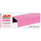 JAM PaperMD – Agrafes de taille standard, rose, paquet de 5-Paquet de 5