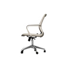 CB Office Workex Mesh Office Chair With Polished Aluminun Base - White-Siège au rebord arrondi