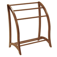Winsome – Support à courtepointe, 3 échelons, noyer antique-Peut accueillir 3 courtepointes ou serviettes de bain