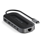 Satechi - Adaptateur multiport USB-4 avec Ethernet 2,5 G - Gris sidéral-Taux de transfert de données jusqu'à 10 Gbit/s et rétrocompatible avec les appareils Thunderbolt 3 et USB-C