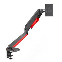 ShoppingAll - Support de bureau pour moniteur de jeu, entièrement réglable, à ressort à gaz, rouge-Le bras peut accueillir un écran 15"-32", jusqu'à 17,6lb/8kg avec un trou de montage VESA de 75mm x75mm ou 100mm x 100mm.