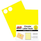 JAM Paper Sceaux autocollants ronds, 1,67 po dia., couleurs vives assorties, 4 paquets de 120 unités (147627assrt)-Couleurs variées