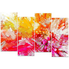 Designart – Art imprimé sur toile, fleurs aux couleurs vibrantes, 4 panneaux (PT3422-2-271)-Impression