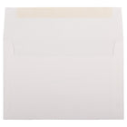 JAM Paper Enveloppes Strathmore A8, fini vergé blanc brillant, 250/paquet-Intérieur vierge où écrire un mot personnalisé