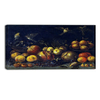 Designart – Toile imprimée, La nature morte, une pomme grenade, Tommaso Realfonso, 3 panneaux (PT5028-40-20)-Impression