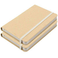 JAM Paper – Cahier à Couverture Rigide Ligné Avec Fermeture Élastique Petit – 3,75 x 5,63 – Ligné – Kraft – Paquet de 2 (340526603g)-Taille : 3 3/4 x 5 5/8 (po)