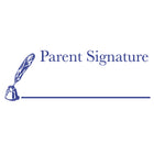 Trodat - Printy ''Parent Signature'' Self-Inking Stock Stamp - Anglais - Encre Bleue-Minimum de 65 % de plastique recyclé post-consommation