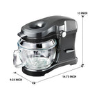 Kenmore Elite - Ovation batteur sur socle de avec couvercle pour verser - 5 qt - gris métallique-Accessoires exclusifs conçus pour le plateau de coulée : entonnoir à large bouche, séparateur d’œufs et râpe à ingrédients/zester