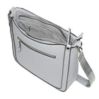 Nicci - Sac à bandoulière zippé de taille moyenne avec sangle web - Gris-Poche arrière fendue