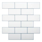CTG – Carreaux muraux à motif métro, blanc, 6 pièces-Ensemble : livré dans une boîte de 6 feuillets de carreaux muraux de qualité supérieure, adaptés aux surfaces lisses et propres