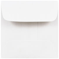 JAM Paper Enveloppes miniatures avec fermeture gommée, format carré, 2 3/8 x 2 3/8 po, blanc, paq./100-Blanc