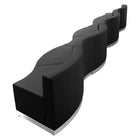 Flash Furniture – Alon Series ZB803550SBK, ensemble de réception 7 pièces, cuir souple,noir-Ligne de coutures tout au long de la chaise