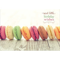 Aline Greetings – Carte d'anniversaire générale, macarons, sweet little birthday wishes, paq./18-Papier non couché de qualité supérieure