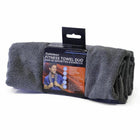 PurAthletics - Tovalloles De Fitness Les Benefices Du Microfibre 16po x 36po, Gris/Sarcelle, paquet de 2-Gris Sarcelle