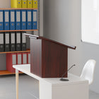 Flash Furniture – Lutrin à surface pliable de 19 x 27 x 16 1/4 po, acajou-Garantie limitée de 5 ans sur le produit Flash Furniture