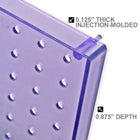 Azar Displays – Tableau mural à 1 côté avec panneau perforé, 44 x 13,5 po, violet translucide, 2/paquet (771344-PUR)-Violet translucide