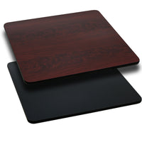 Flash Furniture – Dessus de table stratifié XUMBT4242, 42 po2, noir/acajou-Ensemble de 2 dessus de table de restaurant