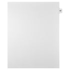Markmaker - Intercalaires imprimes Legal, Blanc, 1/15th coupe, format lettre, sans trous, 25 tabs/PQT, 5 PQT/Boite, Numero 197-Intercalaires imprimes Legal