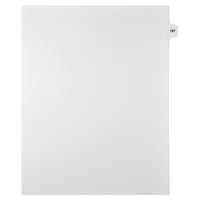 Markmaker - Intercalaires imprimes Legal, Blanc, 1/15th coupe, format lettre, sans trous, 25 tabs/PQT, 5 PQT/Boite, Numero 197-Intercalaires imprimes Legal