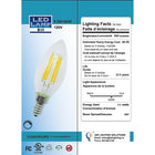 Northern Stars – Ampoule DEL B10 lumière du jour 4 W, filament, transparent, paquet de 2-Ampoules DEL B10, filament, transparent