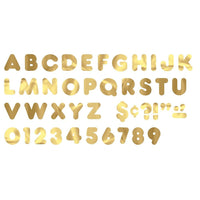 Trend Enterprises - Lettres majuscules Casual Ready, 4 po, doré métallique, 71/paquet (T-479)-Taille : 4 long. (po)