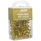 JAM Paper – Punaises, or brillant, 3 paquets de 100, total de 300 (222419051g)-Fini : lisse