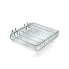 Azar Displays – Plateau à 6 compartiments pour vernis à ongles pour panneau rainuré/perforé, 2/paquet (225560)-Présentoirs de comptoir