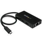 StarTech ® Concentrateur USB 3.0 avec Gigabit Ethernet à 3 ports, USB-C (HB30C3A1GE)-Augmentez la connectivité de votre ordinateur portatif USB-C en ajoutant 3 ports USB-A (5 Gb/s) et un port GbE RJ45