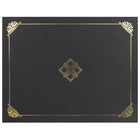 St. James - Porte-certificats/porte-documents - feuille d'or - finition lin - noir - paquet de 5-Ajoutez une touche d'élégance, de cérémonie et de sincérité à l'attribution de reconnaissance