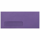 JAM Paper #10 Enveloppes à fenêtre Colourées d'affaires - 4 1/8" x 9 1/2" - Violet recyclé - Paquet de 50-Couleur : Violet Recyclé