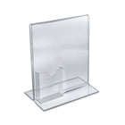 Azar Displays – Porte-affiche vertical recto verso sur pied, brochures, 11 x 8,5 po, acrylique, transparent, 10/pqt (252045)-Pour menus de restaurants ou tout matériel promotionnel de bureaux, comptoirs d’hôtel et plus