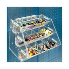 Azar Displays – Plateau à 3 étages et 12 compartiments pour comptoir, panneau perforé ou rainuré, transparent (223012)-Dimensions : 9 haut. x 11 1/4 larg. x 9 prof (po)