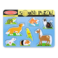 Melissa & Doug – Casse-tête sonore, Animaux domestiques (LCI730)-Convient aux enfants de 2 à 6 ans, des tout-petits jusqu’à la 1re année
