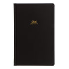 Letts - Agenda perpétuel 12 mois Icon - 7-5/8" x 5" - Noir-Couverture rigide en papier couché de luxe lisse noir