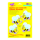 TREND enterprises - Pack varié d'accents classiques Busy Bees - 2,25 po x 39 po - Paquet de 12-Chaque pack contient 4 modèles et 9 de chaque