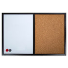 Office Works - Ensemble de babillard moitié tableau blanc/liège - 16 po x 24 po - Noir - 6 Pièces-Mesure: le petit tableau combiné liège et tableau magnétique mesure 61cm L x 1,5cm E x 40,6cm H (24'' L x 0,6'' E x 16'' H) sans le cadre