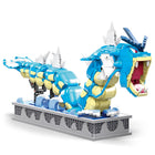 Mega - Ensemble de construction Pokemon Motion Gyarados - 2186 pièces-Comprend une vitrine à construire avec un environnement océanique animé