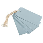JAM Paper Étiquettes-cadeau avec ficelle, moyen, 2,38 po x 4,75 po, bleu clair, paq./100 (39197114B)-Papier cartonné