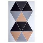 CTG – Autocollants muraux à motif triangles, noir/pêche-Ensemble : livré dans une boîte de 6 feuillets de carreaux muraux de qualité supérieure, adaptés aux surfaces lisses et propres