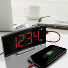 Marathon Watch - Horloge LED à affichage incurvé avec double alarme et port de charge USB - Noir-Chargement USB: 1 port USB de chargement rapide sur le côté droit pour plus de commoditéPLES LANGUES: Jour de la semaine affiché dans l'une des 3 langues (anglais, français et espagnol)