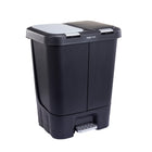 Step N' Sort - Poubelle double et poubelle de recyclage - 40 L -Noir-Fonction couvercle à fermeture lente