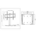 Speedex – Support de table très économique pour téléviseur de 37 po à 60 po (LDT03-14L)-Gris, acier