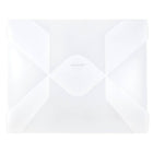 JAM Paper  - Porte-document format lettre avec rabat à insertion, 9 1/2 x 11 7/8 x 1/4 po, transparent givré, paquet de 2-Transparent givré
